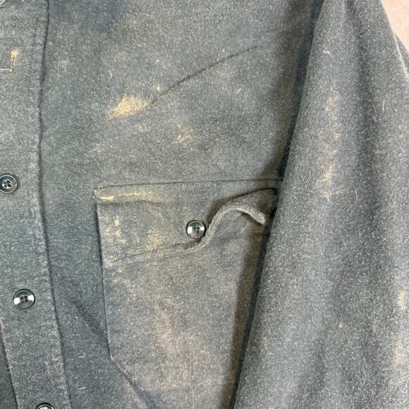 LL Bean Shirt Mens L Sage Green Chamois Cloth Flannel Made Outdoor Gorpcore - Picture 4 of 7